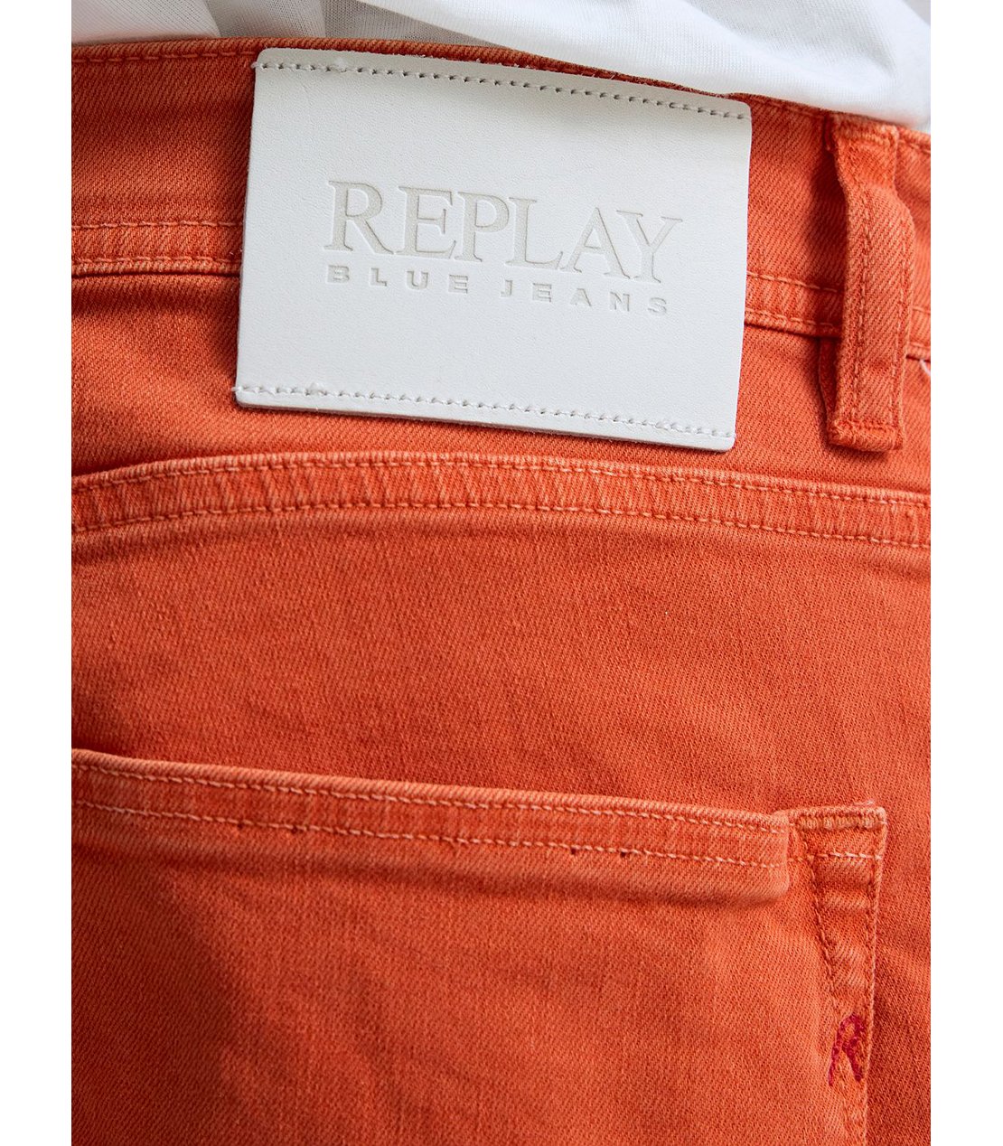 テーパードフィットカラーデニムショーツ 詳細画像 オレンジ 6